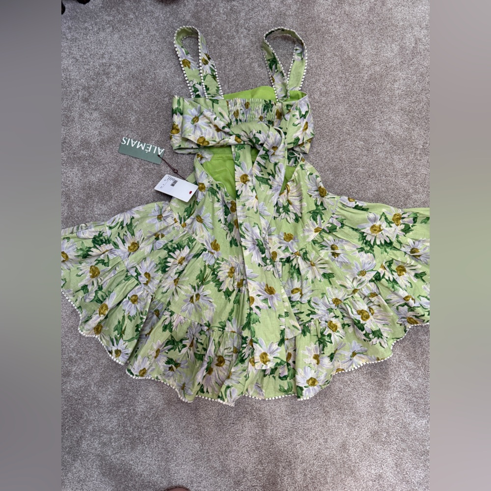 Alémais - Astra Floral Linen Minidress w Cut Outs - size US 6 - NWT - Picture 16 of 16